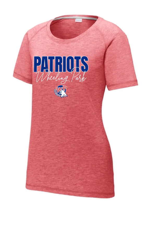 Wheeling Park 2023- 06 Ladies PosiCharge Tri-Blend Wicking Scoop Neck Raglan Tee