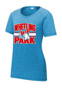 Wheeling Park WP Logo Ladies PosiCharge Tri-Blend Wicking Scoop Neck Raglan Tee