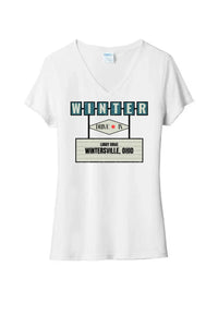 Winter Drive-In Ladies Tri-Blend V-Neck Tee