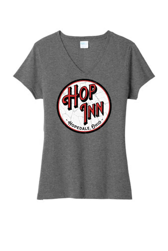 Restaurants- Hop Inn Ladies Tri-Blend V-Neck Tee