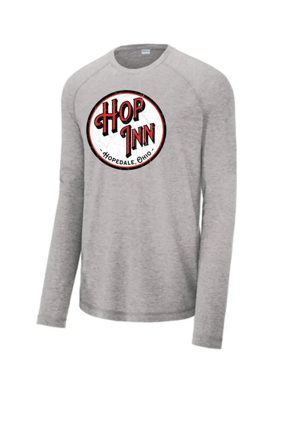 Restaurants- Hop Inn Long Sleeve Tri-Blend Wicking Raglan Tee