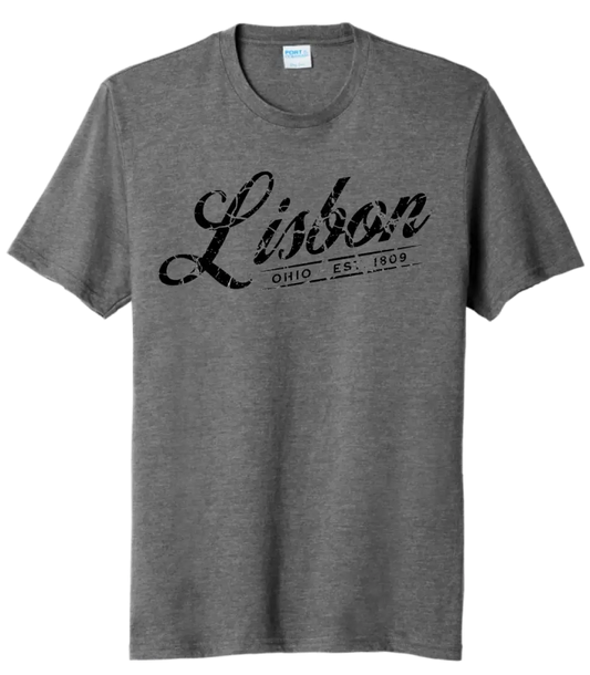 I'm From Lisbon, Ohio Script Tri-Blend Tee