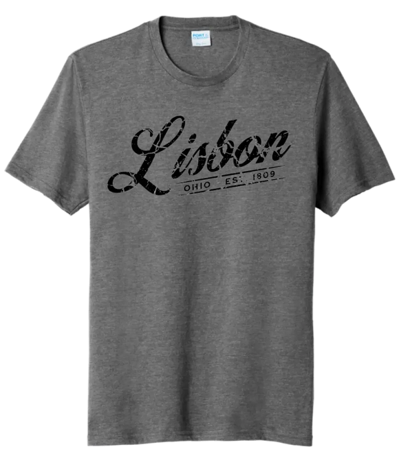 I'm From Lisbon, Ohio Script Tri-Blend Tee