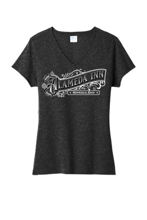 Restaurants- Alameda Inn Ladies Tri-Blend V-Neck Tee