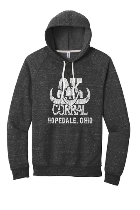 Restaurants- OK Corral Dark Snow Heather French Terry Raglan Hoodie