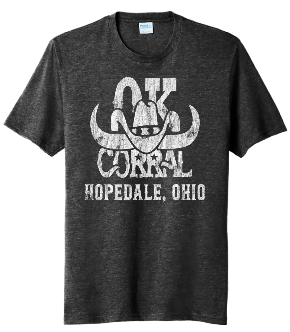 Restaurants- OK Corral Dark Tri-Blend Tee