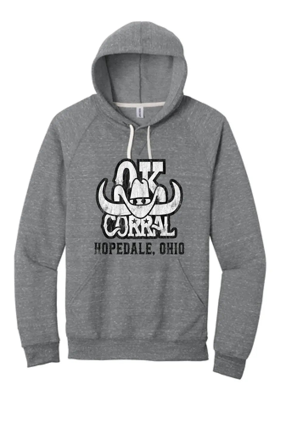 Restaurants- OK Corral Snow Heather French Terry Raglan Hoodie