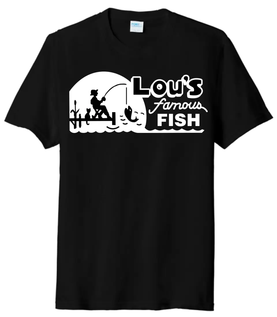 Restaurants- Lou's Famous Fish Dark Tri-Blend Tee