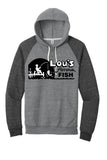 Restaurants- Lou's Famous Fish Snow Heather French Terry Raglan Hoodie