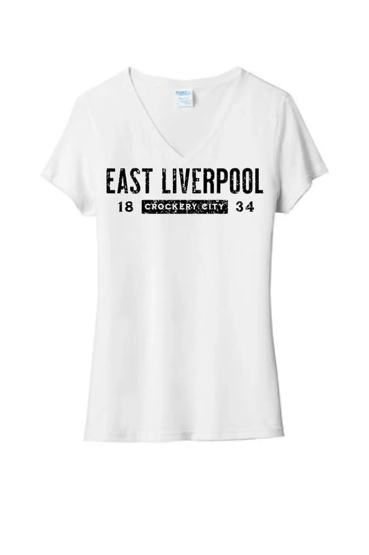 I'm From East Liverpool Ladies Tri-Blend V-Neck Tee