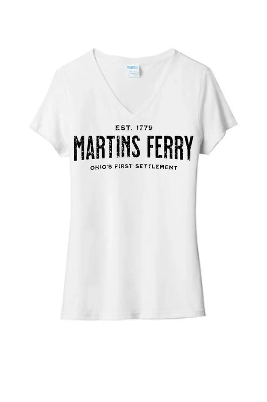 I'm From Martins Ferry Ladies Tri-Blend V-Neck Tee