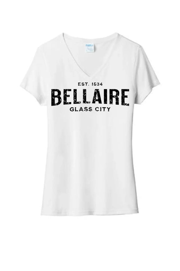 I'm From Bellaire Ladies Tri-Blend V-Neck Tee