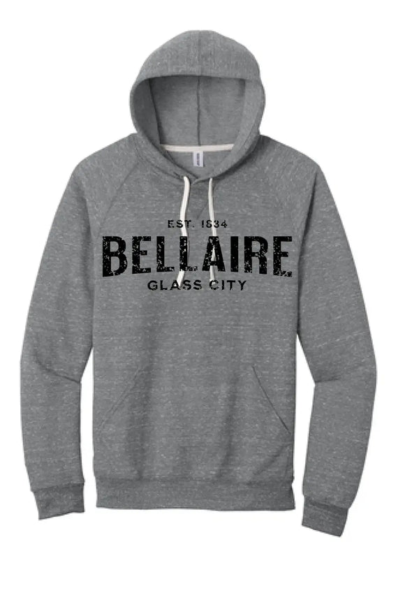 I'm From Bellaire Snow Heather French Terry Raglan Hoodie