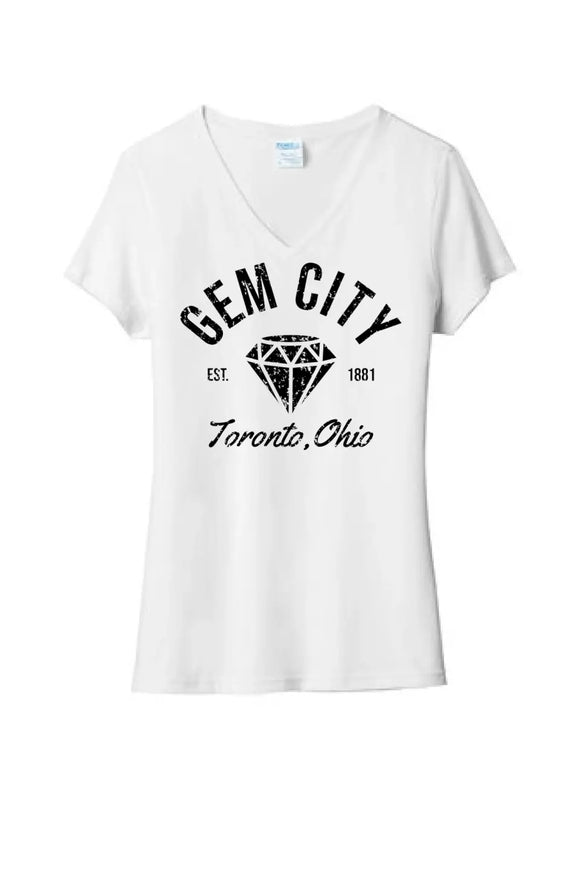 I'm From Toronto Ladies Tri-Blend V-Neck Tee