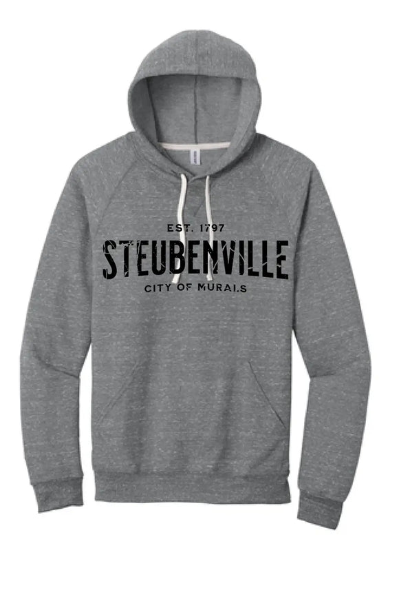 I'm From Steubenville Snow Heather French Terry Raglan Hoodie