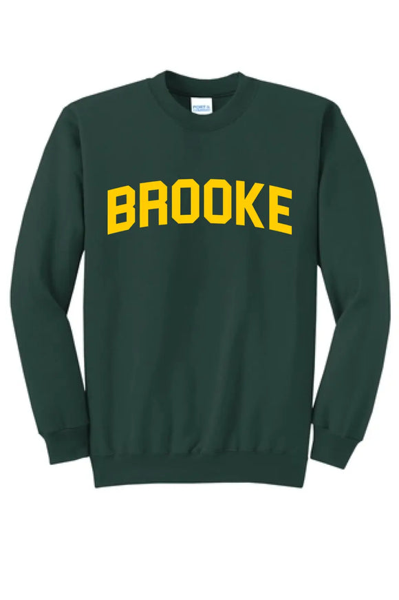 Brooke Letters Core Fleece Crewneck Sweatshirt