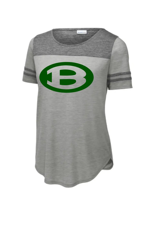 Brooke Logo Ladies PosiCharge Tri-Blend Wicking Fan Tee