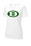 Brooke Logo Ladies PosiCharge Tri-Blend Wicking Scoop Neck Raglan Tee