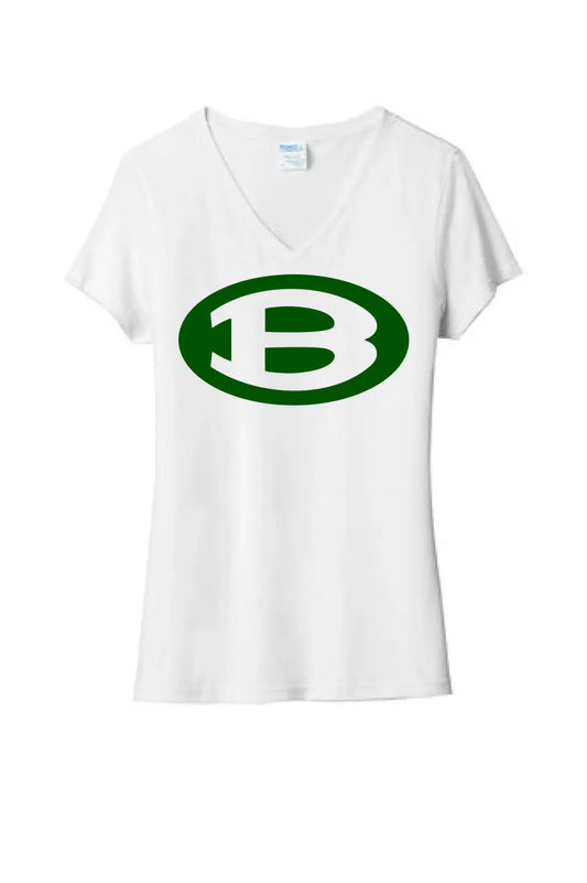 Brooke Logo Ladies Tri-Blend V-Neck Tee