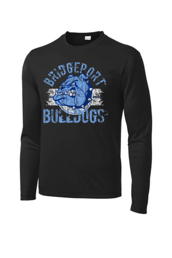 Bridgeport 2023- 03 Distressed Long Sleeve PosiCharge Competitor Tee