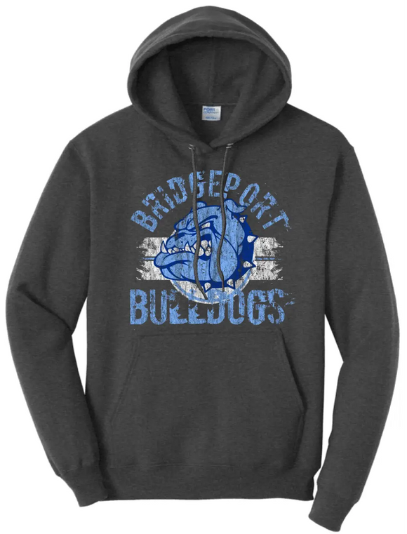 Bridgeport 2023- 03 Distressed Core Fleece Pullover Hooded Sweatshirt