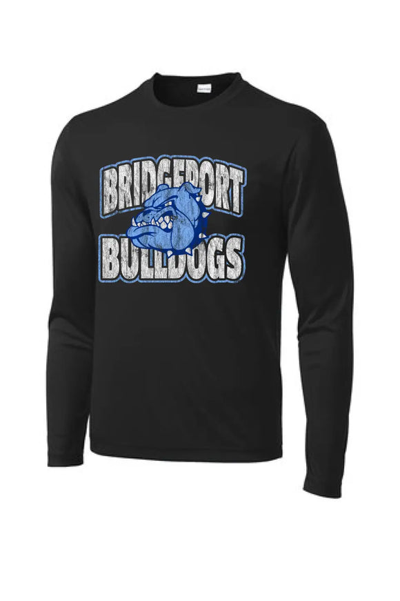 Bridgeport 2023- 02 Distressed Long Sleeve PosiCharge Competitor Tee