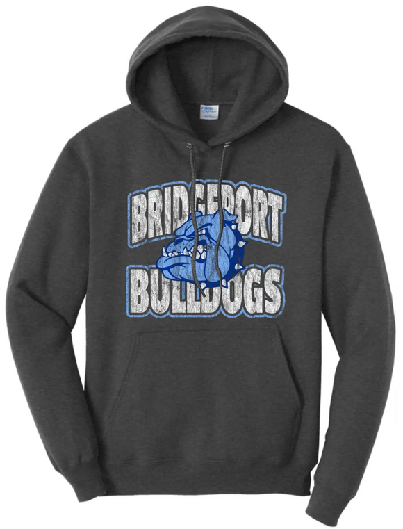 Bridgeport 2023- 02 Distressed Core Fleece Pullover Hooded Sweatshirt