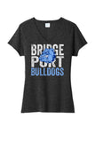 Bridgeport 2023- 01 Distressed Ladies Tri-Blend V-Neck Tee