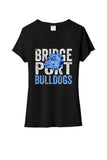 Bridgeport 2023- 01 Distressed Ladies Tri-Blend V-Neck Tee