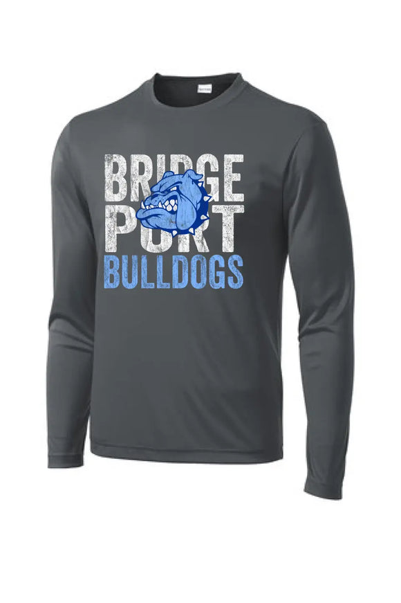 Bridgeport 2023- 01 Distressed Long Sleeve PosiCharge Competitor Tee