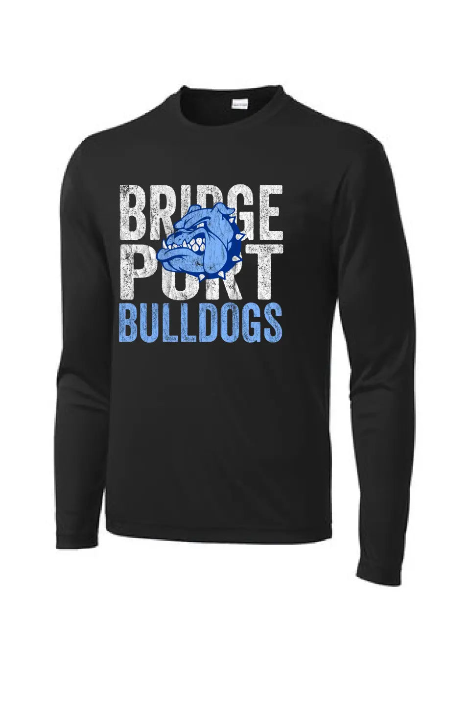 Bridgeport 2023- 01 Distressed Long Sleeve PosiCharge Competitor Tee