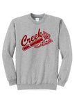 Indian Creek Red Glitter Tomahawk Core Fleece Crewneck Sweatshirt