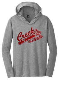 Indian Creek Red Glitter Tomahawk Perfect Tri-Long Sleeve Hoodie