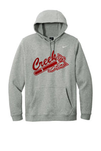 Indian Creek Red Glitter Tomahawk Nike Club Fleece Pullover Hoodie