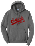 Indian Creek Red Glitter Tomahawk Core Fleece Pullover Hooded Sweatshirt