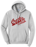 Indian Creek Red Glitter Tomahawk Core Fleece Pullover Hooded Sweatshirt