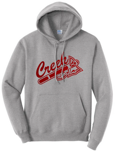 Indian Creek Red Glitter Tomahawk Core Fleece Pullover Hooded Sweatshirt