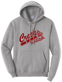 Indian Creek Red Glitter Tomahawk Core Fleece Pullover Hooded Sweatshirt