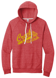 Indian Creek Glitter Gold Tomahawks Jerzees Snow Heather French Terry Raglan Hoodie