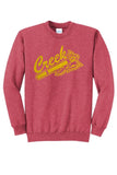 Indian Creek Glitter Gold Tomahawks Core Fleece Crewneck Sweatshirt