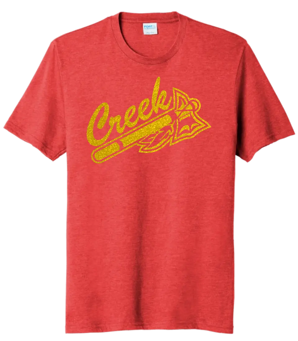 Indian Creek Glitter Gold Tomahawks Tri-Blend Tee