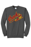 Indian Creek Tomahawk on Grey Core Fleece Crewneck Sweatshirt