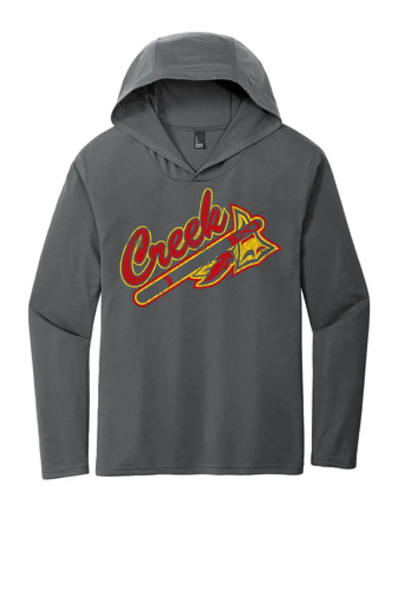 Indian Creek Tomahawk on Grey Perfect Tri-Long Sleeve Hoodie