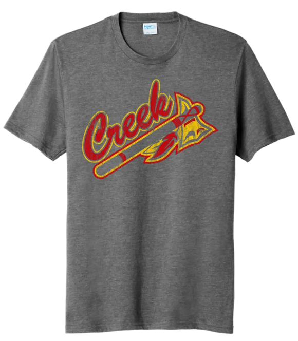 Indian Creek Tomahawk on Grey Tri-Blend Tee