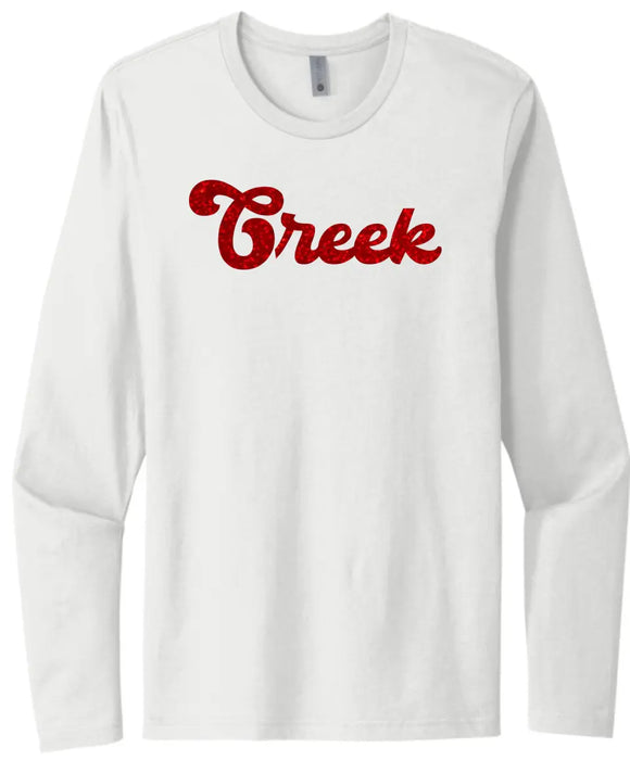 Indian Creek Glitter 01 Next Level Cotton Long Sleeve Tee