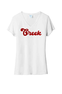 Indian Creek Glitter 01 Ladies Tri-Blend V-Neck Tee