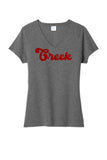 Indian Creek Glitter 01 Ladies Tri-Blend V-Neck Tee