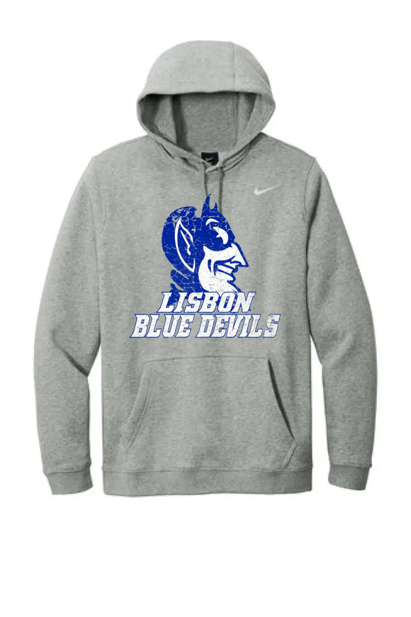 Lisbon Blue Devils Vast Distressed Nike Club Fleece Pullover Hoodie