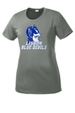 Lisbon Blue Devils Vast Distressed Ladies PosiCharge Competitor Tee