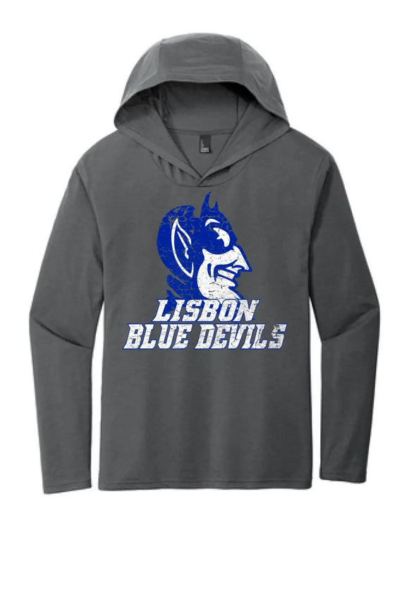 Lisbon Blue Devils Vast Distressed Perfect Tri Long Sleeve Hoodie